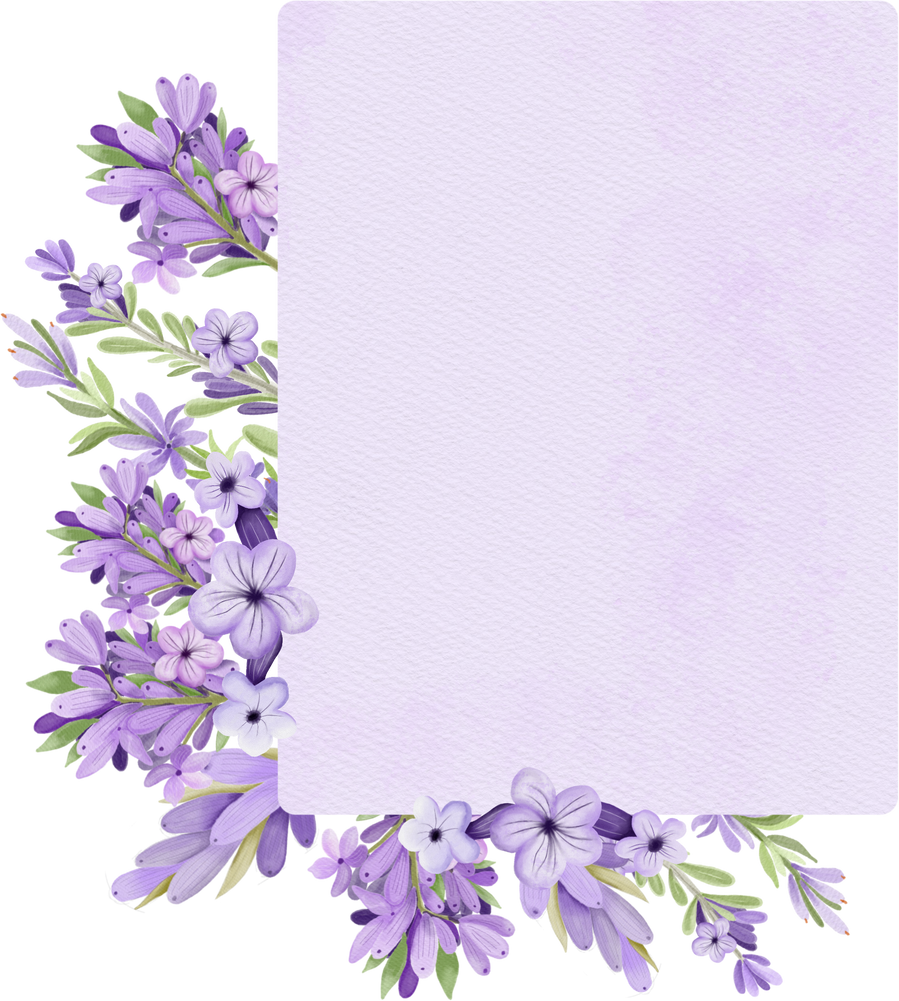 Lavender Watercolor Frame